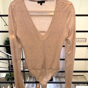 Cream/Nude Long Sleeve Bodysuit